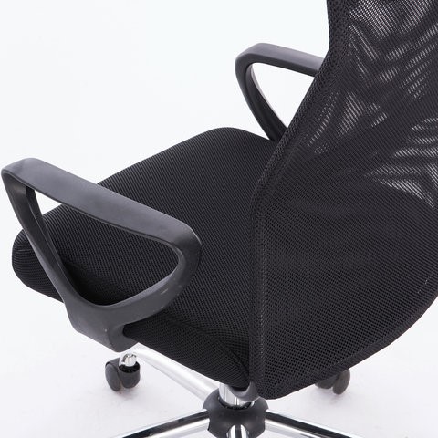 Кресло компьютерное Brabix Tender MG-330 (с подлокотниками, хром, черное) 531845 в Стерлитамаке - изображение 8