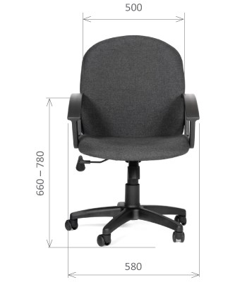Компьютерное кресло CHAIRMAN 681 Ткань C-3 черное в Уфе - изображение 1