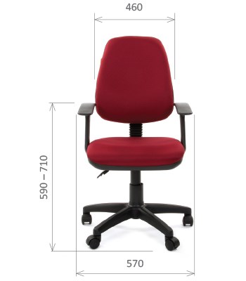 Офисное кресло CHAIRMAN 661 Ткань стандарт 15-11 красная в Уфе - изображение 1