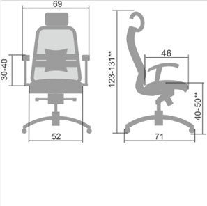 Кресло компьютерное Samurai S-3.04, серый в Салавате - предосмотр 4