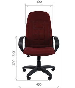 Офисное кресло CHAIRMAN 727 ткань ст., цвет бордо в Стерлитамаке - предосмотр 1