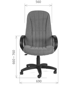 Компьютерное кресло CHAIRMAN 685, ткань TW 12, цвет серый в Стерлитамаке - предосмотр 1
