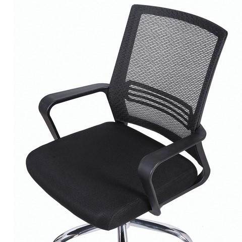 Кресло офисное Brabix Daily MG-317 (с подлокотниками, хром, черное) 531833 в Стерлитамаке - изображение 5