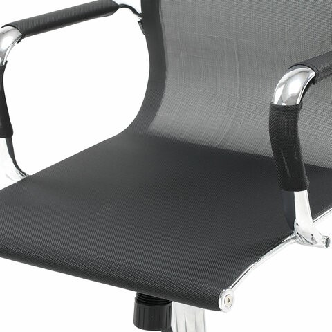 Офисное кресло Brabix Line EX-530 (хром, сетка, черное) 531846 в Стерлитамаке - изображение 7