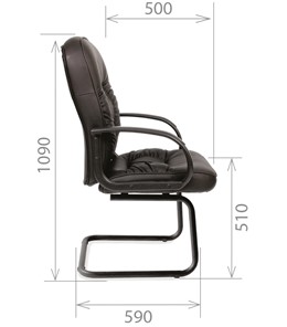 Компьютерное кресло CHAIRMAN 416V экокожа черная в Салавате - предосмотр 2