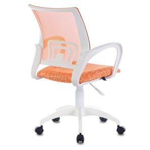 Компьютерное кресло Brabix Fly MG-396W (с подлокотниками, пластик белый, сетка, оранжевое с рисунком "Giraffe") 532402 в Стерлитамаке - предосмотр 1