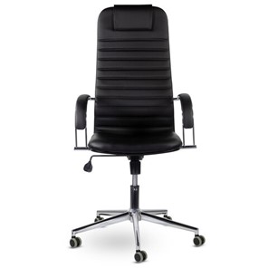 Кресло офисное Brabix Premium Pilot EX-610 CH (хром, кожзам, черное) 532418 в Стерлитамаке - предосмотр 2