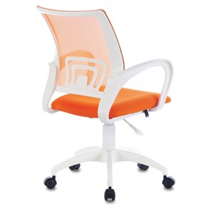 Кресло офисное Brabix Fly MG-396W (с подлокотниками, пластик белый, сетка, оранжевое) 532401 в Стерлитамаке - предосмотр 3