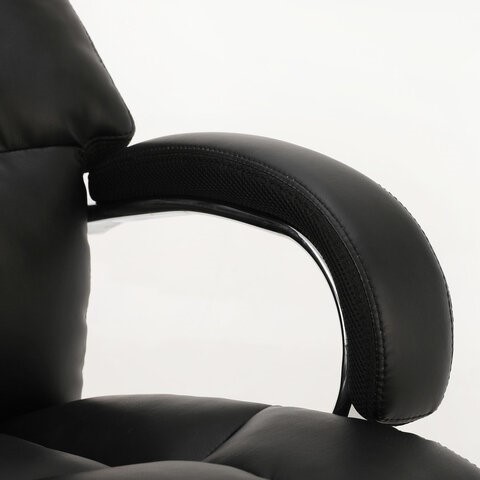 Компьютерное кресло Brabix Premium Bomer HD-007 (рециклированная кожа, хром, черное) 531939 в Стерлитамаке - изображение 4