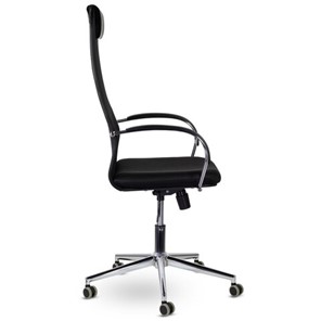 Кресло компьютерное Brabix Premium Pilot EX-610 CH (хром, ткань-сетка, черное) 532417 в Стерлитамаке - предосмотр 1