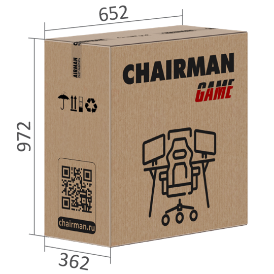 Игровое кресло CHAIRMAN GAME 35 с выдвижной подставкой для ног Ткань черная / Ткань оранжевая в Стерлитамаке - изображение 7