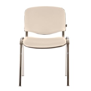 Офисный стул Brabix Iso CF-001 (хромированный каркас, кожзам бежевый) 531425 в Стерлитамаке - предосмотр