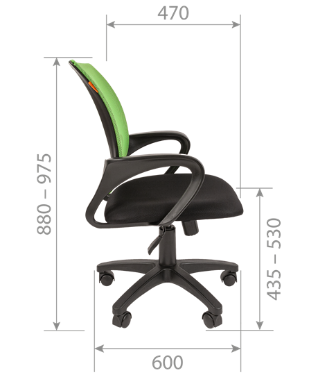 Офисное кресло CHAIRMAN 696 black Сетчатый акрил DW63 темно-серый в Салавате - изображение 2