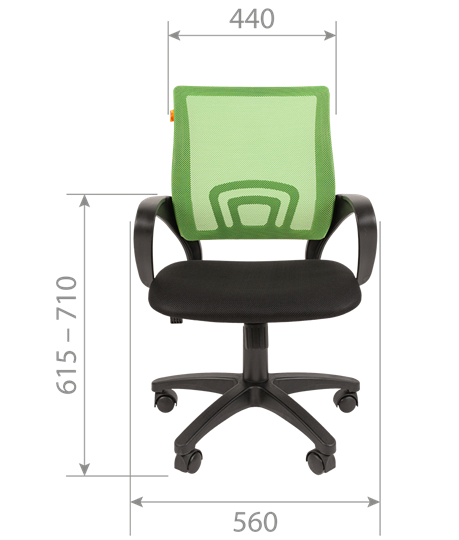 Офисное кресло CHAIRMAN 696 black Сетчатый акрил DW63 темно-серый в Стерлитамаке - изображение 1