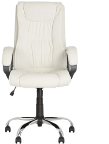 Кресло для офиса ELLY (CHR68) экокожа ECO-50, белая в Стерлитамаке