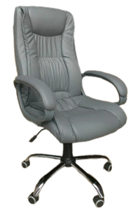 Кресло для офиса ELLY (CHR68) экокожа ECO-70, серая в Стерлитамаке