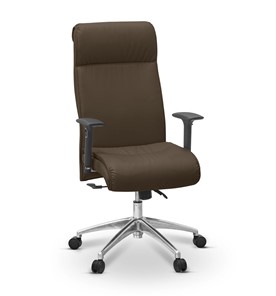Кресло офисное Dark (подлокотники 3D) экокожа премиум / коричневая CN1116 в Стерлитамаке