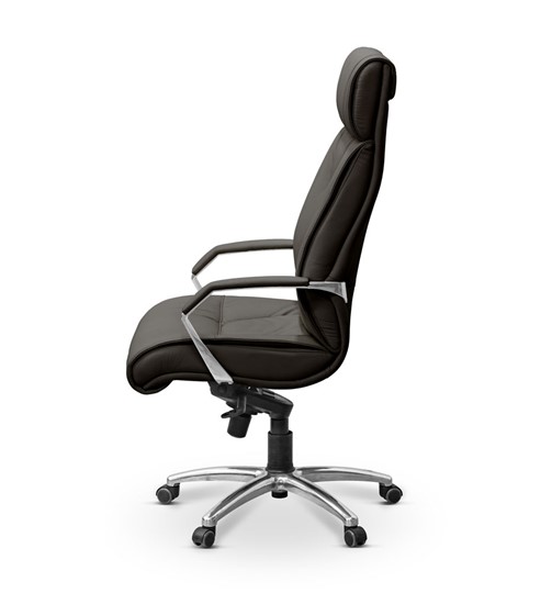 Офисное кресло Олимп X (подлокотники хромированные) экокожа премиум / черная CN1114 в Стерлитамаке - изображение 3