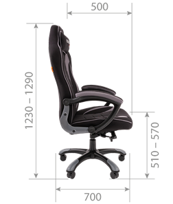 Кресло игровое CHAIRMAN GAME 28 Полиэстер комбинированная ткань красный/черный в Стерлитамаке - предосмотр 4