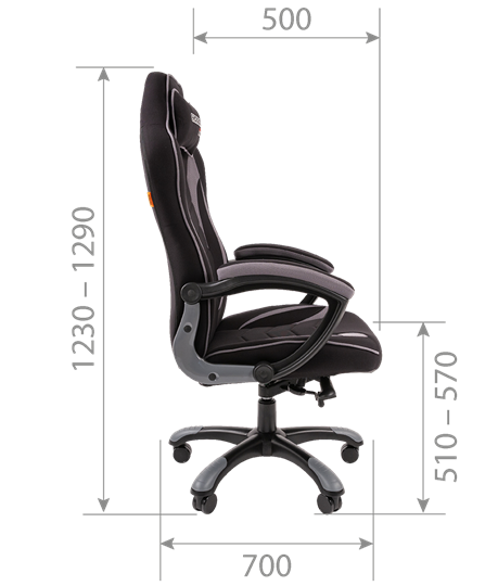 Кресло игровое CHAIRMAN GAME 28 Полиэстер комбинированная ткань красный/черный в Стерлитамаке - изображение 4