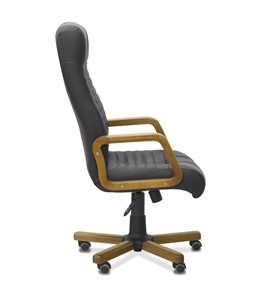 Кресло для руководителя Атлант W, экокожа премиум / черная CN1114/ дерево - орех в Стерлитамаке - предосмотр 8