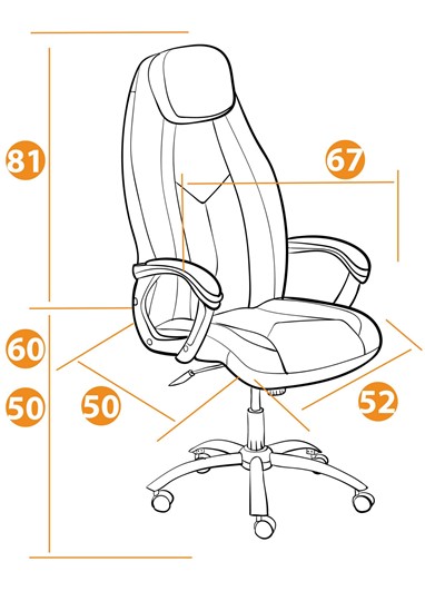 Офисное кресло BOSS Lux, кож/зам, черный, арт.21151 в Стерлитамаке - изображение 13