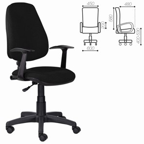 Компьютерное кресло Brabix Comfort MG-321, регулируемая эргономичная спинка, ткань, черное в Стерлитамаке - предосмотр 5