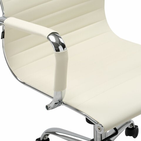 Офисное кресло BRABIX "Energy EX-509", экокожа, хром, бежевое, 531166 в Стерлитамаке - изображение 7