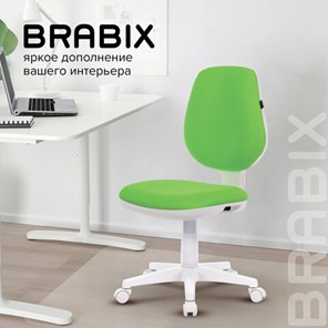 Кресло Brabix Fancy MG-201W (без подлокотников, пластик белый, салатовое) 532414 в Стерлитамаке - предосмотр 10