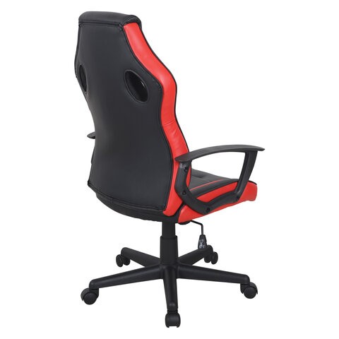 Офисное кресло BRABIX "Fighter GM-008", экокожа, черное/красное, 532506 в Стерлитамаке - изображение 2