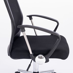 Кресло офисное BRABIX "Flight R EX-541", хром, ткань TW, сетка, черное, 532517 в Стерлитамаке - предосмотр 8