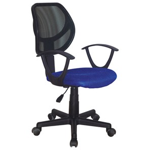 Кресло компьютерное Brabix Flip MG-305 (ткань TW, синее/черное) 531919 в Уфе