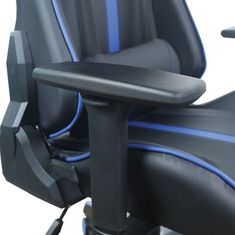 Офисное кресло BRABIX "GT Carbon GM-120", две подушки, экокожа, черное/синее, 531930 в Стерлитамаке - изображение 12