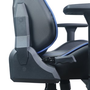 Офисное кресло BRABIX "GT Carbon GM-120", две подушки, экокожа, черное/синее, 531930 в Стерлитамаке - предосмотр 14