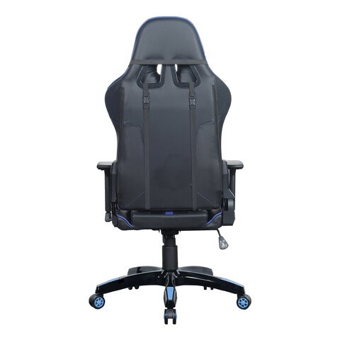 Офисное кресло BRABIX "GT Carbon GM-120", две подушки, экокожа, черное/синее, 531930 в Стерлитамаке - изображение 6
