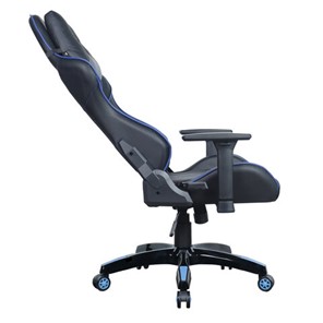 Офисное кресло BRABIX "GT Carbon GM-120", две подушки, экокожа, черное/синее, 531930 в Стерлитамаке - предосмотр 7