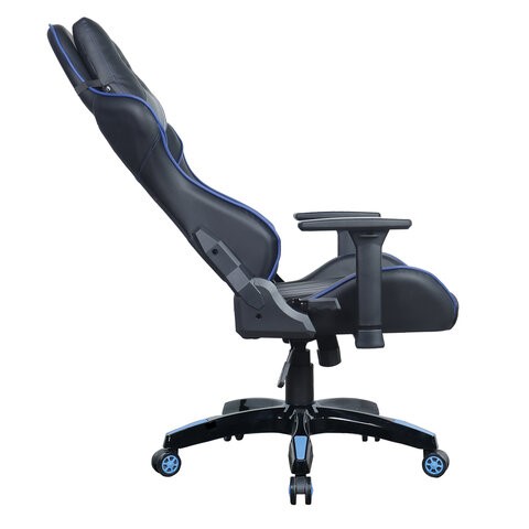 Офисное кресло BRABIX "GT Carbon GM-120", две подушки, экокожа, черное/синее, 531930 в Стерлитамаке - изображение 7