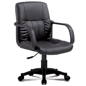 Офисное кресло BRABIX "Hit MG-300", с подлокотниками, экокожа, черное, 530864 в Стерлитамаке - предосмотр