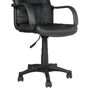 Офисное кресло BRABIX "Hit MG-300", с подлокотниками, экокожа, черное, 530864 в Стерлитамаке - предосмотр 4