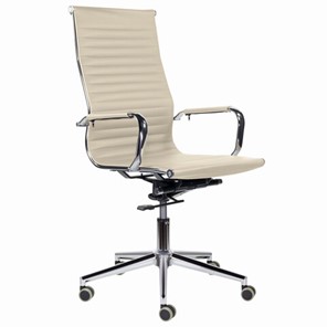 Офисное кресло BRABIX PREMIUM "Intense EX-531", экокожа, хром, бежевое, 532541 в Стерлитамаке