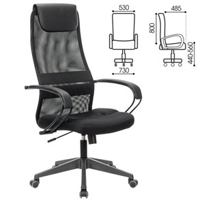 Компьютерное кресло Brabix Premium Stalker EX-608 PL (ткань-сетка/кожзам, черное) 532090 в Стерлитамаке - предосмотр 11