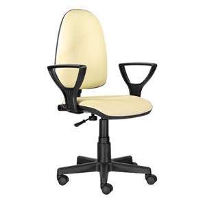 Офисное кресло Brabix Prestige Ergo MG-311 (регулируемая эргономичная спинка, кожзам, бежевое) 531878 в Стерлитамаке - предосмотр