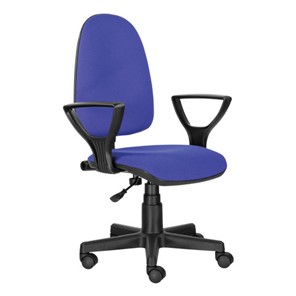 Кресло компьютерное Brabix Prestige Ergo MG-311 (регулируемая эргономичная спинка, ткань, черно-синее) 531876 в Салавате