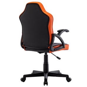 Офисное кресло BRABIX "Shark GM-203", экокожа, черное/оранжевое, 532513 в Стерлитамаке - предосмотр 2