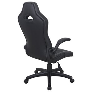 Офисное кресло BRABIX "Skill GM-005", откидные подлокотники, экокожа, черное/белое, 532493 в Стерлитамаке - предосмотр 4