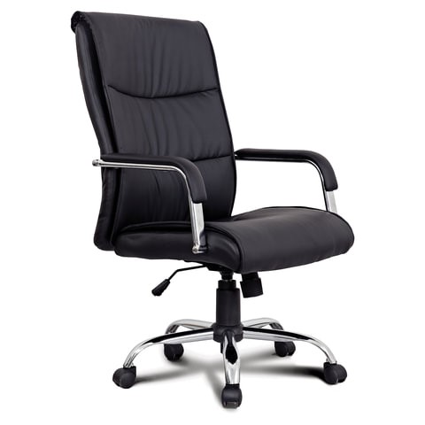 Офисное кресло BRABIX "Space EX-508", экокожа, хром, черное, 530860 в Стерлитамаке - изображение 3