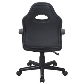 Офисное кресло BRABIX "Spark GM-201", экокожа, черное/голубое, 532505 в Стерлитамаке - предосмотр 3