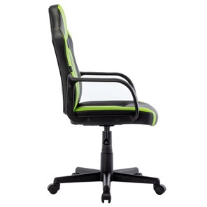 Кресло компьютерное BRABIX "Stripe GM-202", экокожа, черное/зеленое, 532511 в Стерлитамаке - предосмотр 1