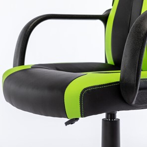Кресло компьютерное BRABIX "Stripe GM-202", экокожа, черное/зеленое, 532511 в Стерлитамаке - предосмотр 11