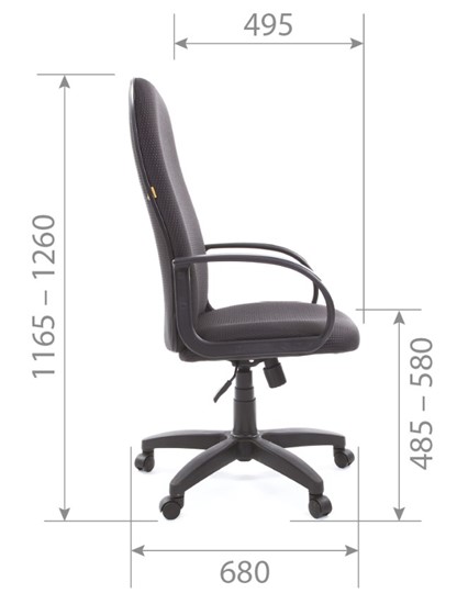 Компьютерное кресло CHAIRMAN 279 JP15-1 черно-серый в Стерлитамаке - изображение 5
